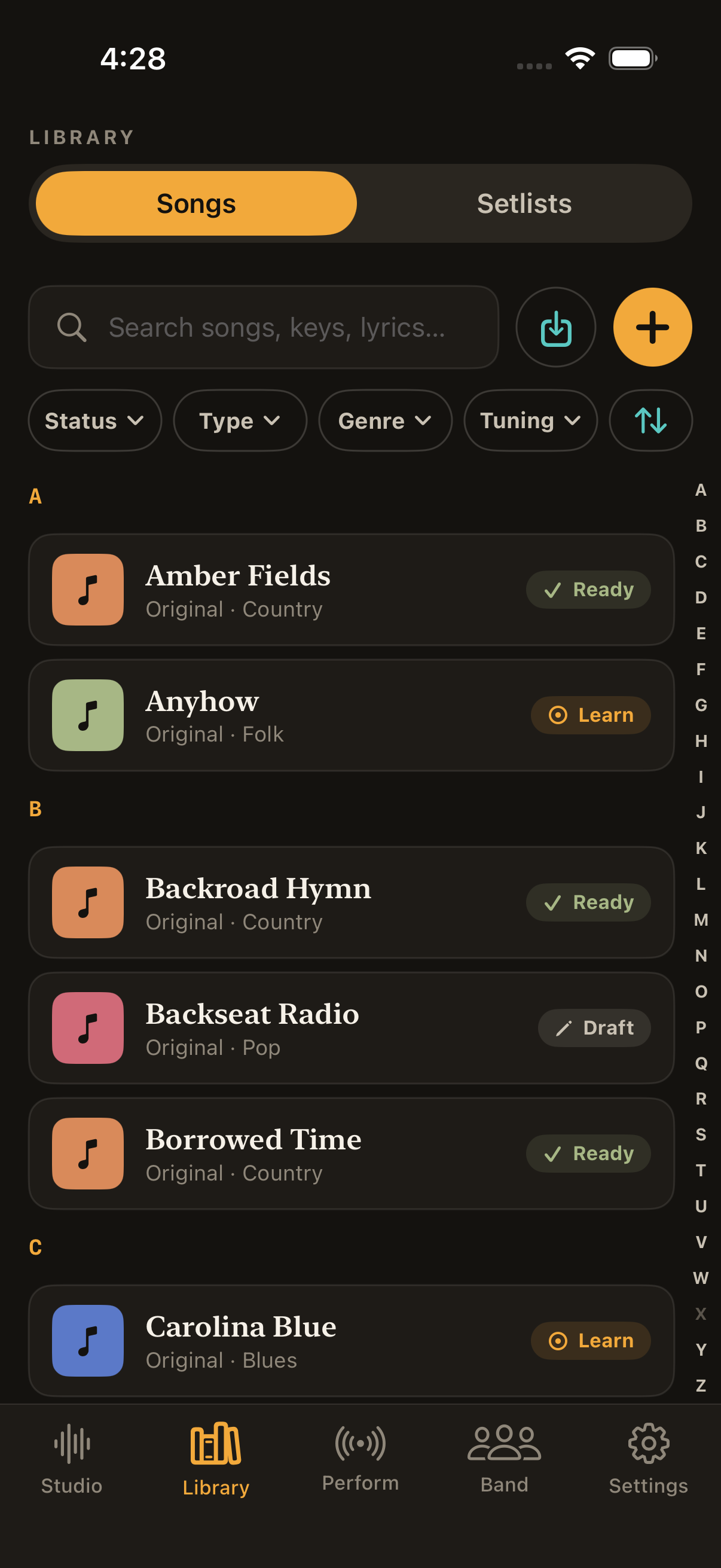 MusicianOS — Songbook
